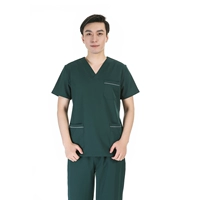 Весна и осень Encrypted Style 016 Мужская темно-зеленая с коротким рукавом