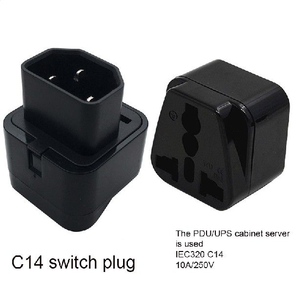 IEC 320 C14 Plug Adapter PDU Special Conversion Plug UPS-Tao