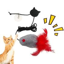 Cat Wand Toy Interactive Pet Toy Stick with Feather Elastic