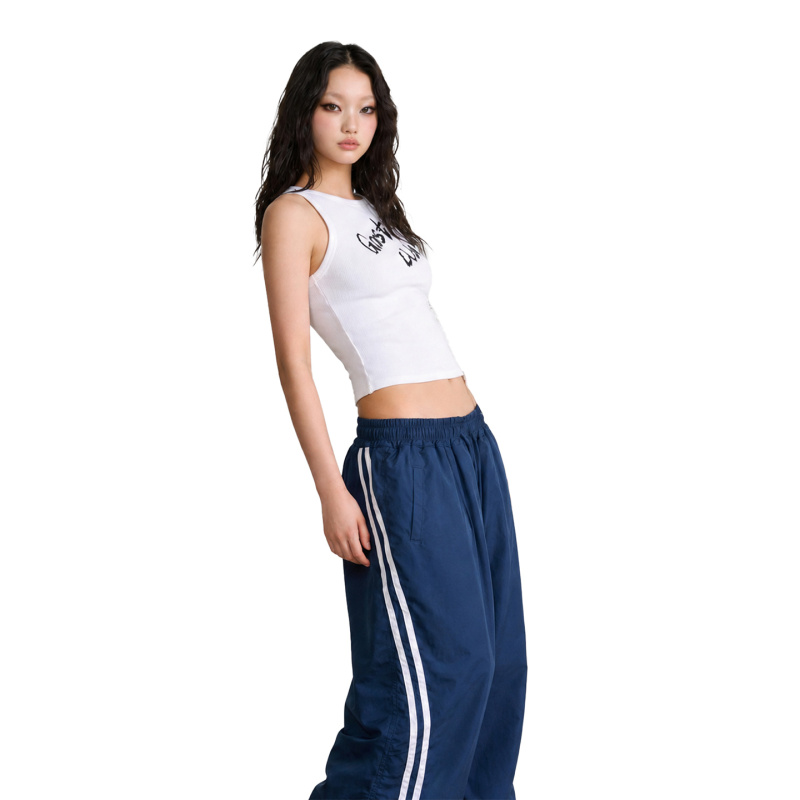 Gost American-Style Casual Sporty Elastic Waist Striped Patchwork Casual Pants Summer Straight-Leg Sweatpants