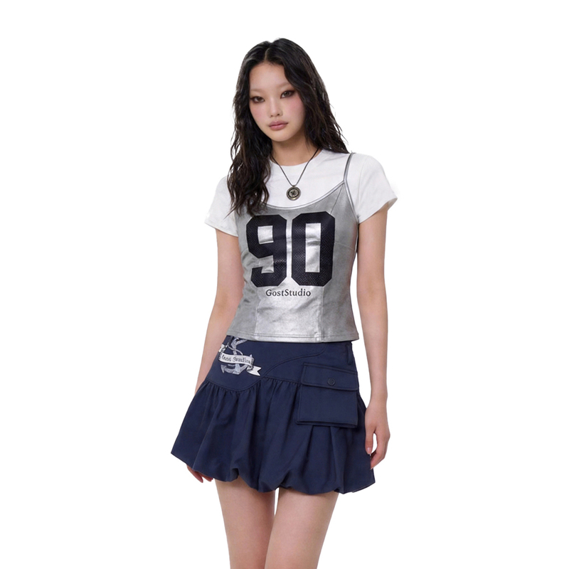 Gost Trendy Brand Sporty Design Two-Piece Set with Camisole and Short-Sleeve T-Shirt Gost Trendy Brand Sporty Design Two-Piece Set with Camisole and Short-Sleeve T-Shirt