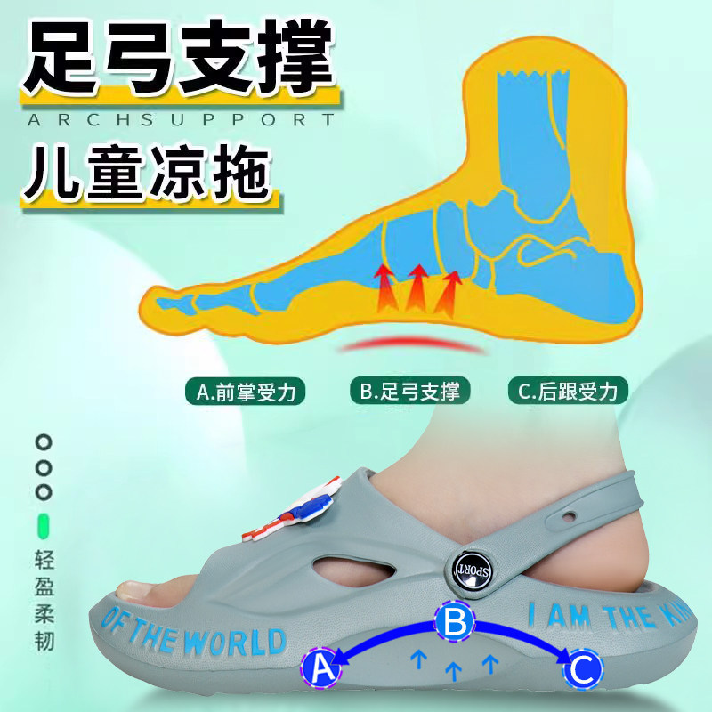 Dr. Jiang's Children's Arch Support Slippers for Flat Feet Correction, Unisex Indoor Non-Slip Slippers for Correcting Inward and Outward Foot Alignment