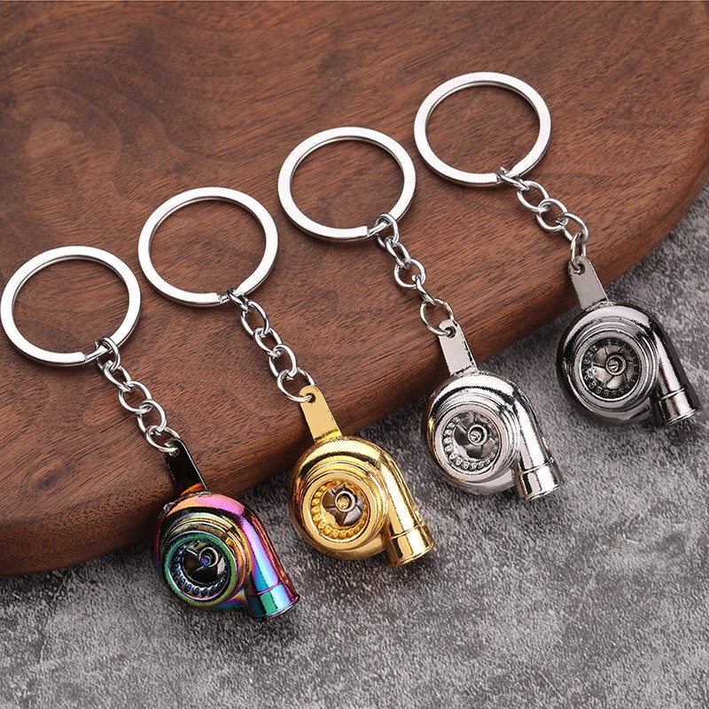 Turbocharger Keychain Metal Whistle Keychain Modified Car Pendant Men's Personalized Gift Creative Non-Sound-Making Turbocharger Keychain Metal Whistle Keychain Modified Car Pendant Men's Personalized Gift Creative Non-Sound-Making