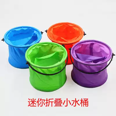 Hot sale mini portable children's water bucket Folding round small fish plastic bucket Fishing bucket Live fish bucket Fish bucket