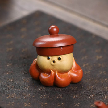 Handmade Purple Clay Tea Pet Small Octopus Tea Ceremony Teapot Lid Tea Set Tea Toy Incense Holder Ornament Premium Decorative Item