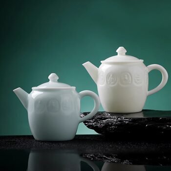Dunhuang Yingqing Wanfo Tea Pot Single Pot Household Ceramic Kung Fu Tea Set Small Tea Cup Tea-Water Separation 2026 New Model
