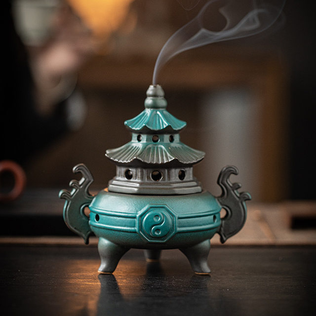 Taishang Laojun alchemy furnace Zen Tai Chi Bagua plate incense burner home indoor incense sandalwood agarwood ceramic aromatherapy