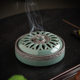 Ge Kiln Ceramic Mosquito Incense Stove Home Indoor Safety Tray Box Mosquito Incense Incense Support Frame Triangular Placer with Cover
