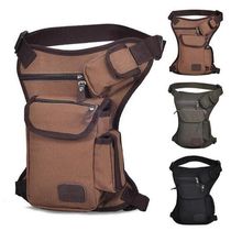 Mens multifunctional canvas leg bag fan tactical bag outdoor sports cycling waist bag leggings bag tool bag new style