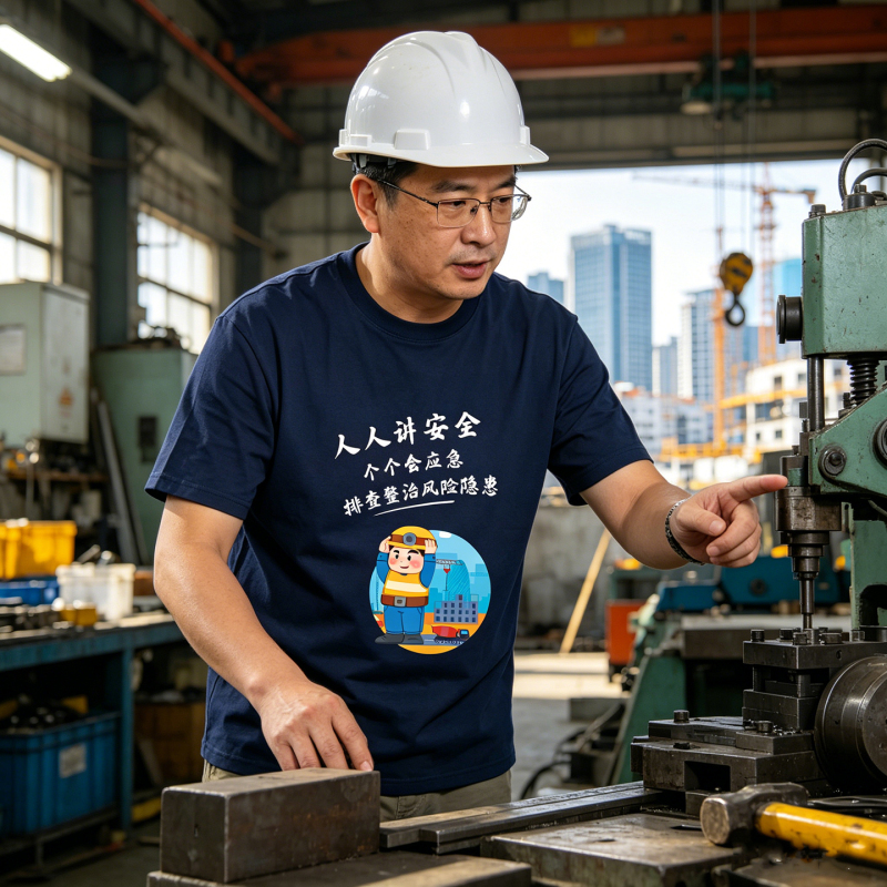 2026 Safety Month: Everyone Talks about Safety, Everyone Knows How to Respond to Emergencies - Theme Event Promotion Pure Cotton Short-Sleeve T-Shirt Summer