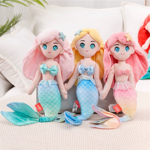 Милая тряпичная кукла для принцессы, детская успокаивающая плюшевая игрушка, подушка для сна, популярно в интернете, русалка
