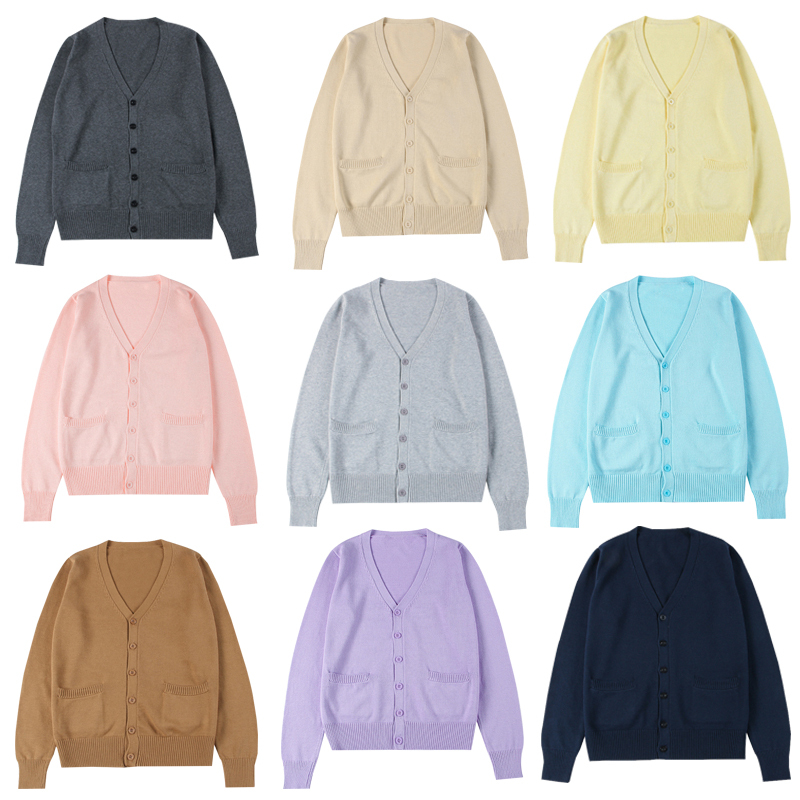 Xixiang Beyond Jk Uniform Cardigan Sweater for Women, Spring and Autumn College Style, School Uniform Feel, Loose Fit, Solid Color, Long Sleeve Knitted Jacket