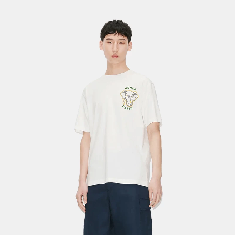 KENZO Kenzo, летняя футболка для мужчин и женщин с круглым воротом, принтом