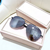 New High-End Aviator Sunglasses with Large Frames, Men's Driving-Specific Glasses, Retro Trendy Sunglasses for Large Faces