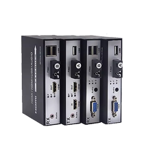 VGA HDMI DVI audio high-definition optical transmitter and receiver with ring out 4K 1080P signal view screen light drill transceiver SC transfer single multimode single fiber optical fiber network wire extender KVM with U