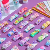 Детский кремовый сиреневый набор материалов, заколка для волос, аксессуар, комплект, DIY