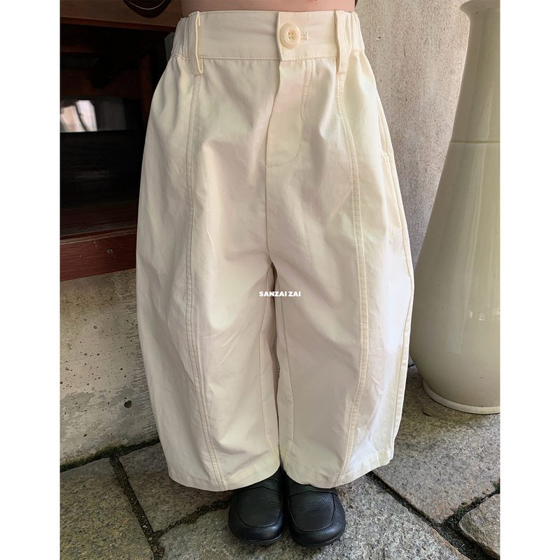 Baby 2026 Autumn Versatile Scimitar Pants One Three Puppies Girls' New Casual Pants Children's Pants Unisex Long Pants