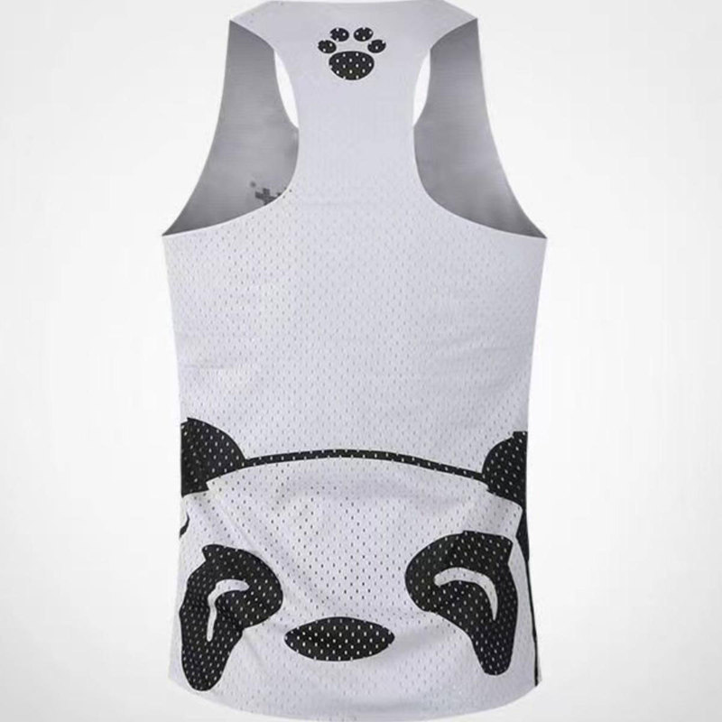 Summer Marathon Professional Running Mesh Quick-Drying Sweat-Wicking National Treasure Cute Pet Sports Training Unisex Vest Top