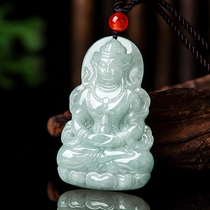 Natural Myanmar a-grade jade jade Guanyin White Tara Buddha statue pendant ice jade pendant Sihui jade