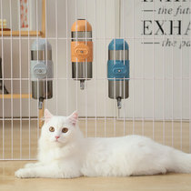 Pet hanging translucent drinking fountain dog non-wet mouth kettle kitten cage hanging automatic drinking water bottle