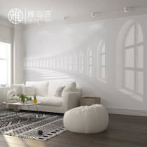 3D three-dimensional mural extended space wallpaper sofa background wall cloth clothing store internet celebrity live photoshoot pattern wallpaper