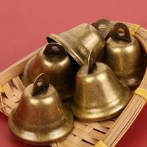 Christmas decoration bell temple retro open hand-cranked metal trumpet bell bell-shaped bell 38mm bronze bell