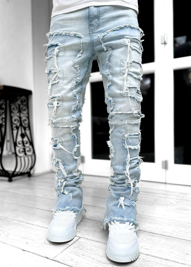men's stretch straight jeans - Taobao product photo 6
