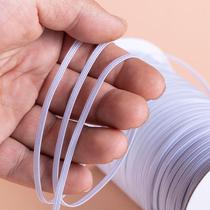 Household high-elastic elastic band thin flat narrow black and white elastic cuffs sleeves waistband clothing accessories