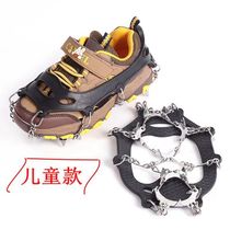 13 teeth welding 201 childrens outdoor mountaineering non-slip shoe covers for ice and snow anti-skid claws and snow claws