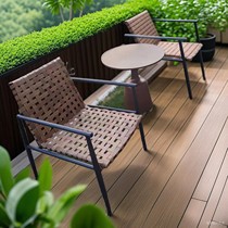 Outdoor table and chair three-piece set balcony courtyard outdoor terrace leisure rattan home rattan chair coffee table combination furniture
