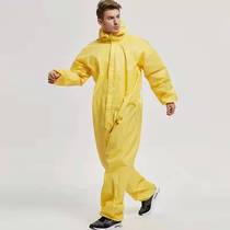 Chemical protective clothing acid and alkali resistant protective clothing petrochemical spray paint dustproof chemical protective isolation clothing yellow chemical protective clothing