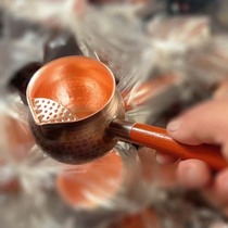 Gansu pot teapot thickened pure handmade copper teapot tea set complete set of electric stove for tea making and heating around the stove