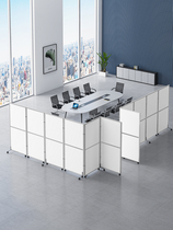 Office partition folding mobile screen work station desktop baffle wrought iron restaurant movable wall factory workshop fence