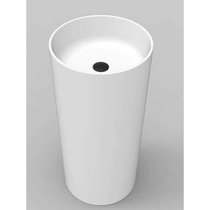 Round matte artificial stone column basin column wash basin small apartment column wash basin balcony integrated wash basin