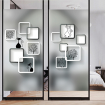 Frosted electrostatic glass sticker light-transmitting opaque bathroom anti-leakage anti-peeping light-shielding cellophane window film