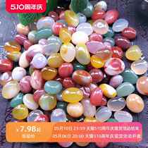 Flat beads fish tank decoration landscaping glass bottle pebbles rain flower stone balcony colorful pebbles hydroponic colorful stones
