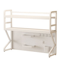 Desktop hole board storage rack multi-layer storage rack desk student desk computer can be placed desktop bookshelf iron art