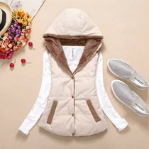 Factory direct supply 2023 autumn and winter new style coral velvet fashionable cotton vest womens slim waistcoat cotton vest