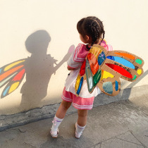 Colorful transparent cellophane handmade butterfly kindergarten light-transmitting children a4 light and shadow game Childrens Day gift gift