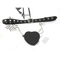 Japan FC Korean version new mini love belt for women punk style fashionable concave shape small waist bag detachable belt