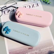 Myopia glasses case childrens glasses storage box glasses cloth bow womens portable anti-pressure and anti-pressure portable glasses case