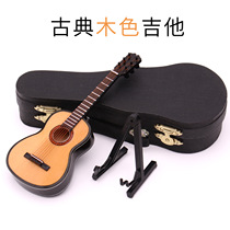 High quality mini classical guitar model notched corner folk doll musical instrument ornaments for men and women birthday gifts graduation saint