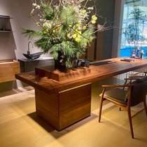 New Chinese style black walnut tea table and chair combination home living room simple solid wood tea table tea room office tea table