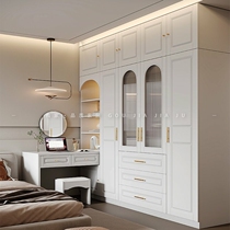 Wardrobe and desk integrated simple modern home small apartment minimalist style cabinet corner computer desk white large wardrobe