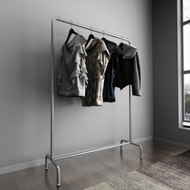 Stainless steel racks for men and womens clothes racks floor-standing clothes hangers simple hanging clothing store display racks hangers