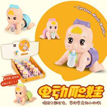 Display box infant toys fun electric crawling baby crawling guide doll sound and light electric early education toys