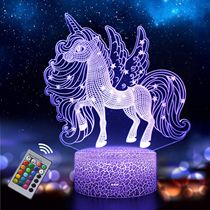 Nighdn 3D LED Unicorn Night Lamp Light for Kids Gifts Unicor