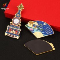 Little Red Book’s same style of popular city attractions painted refrigerator magnets museum building magnets Hangzhou travel records