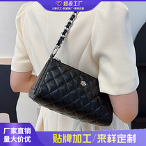 Diamond chain bag for women 2024 new fashion niche design single shoulder crossbody bag high-end western style triangle bag