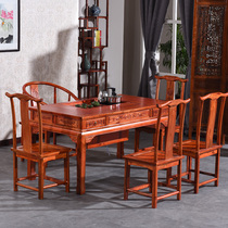 Tea table and chair combination solid wood Chinese style simple Zen Kung Fu tea table coffee table South elm tea table drinking tea table special offer